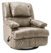 Fauteuil inclinable pivotant 5598  en cuir contrecollé avec accoudoirs - mastic