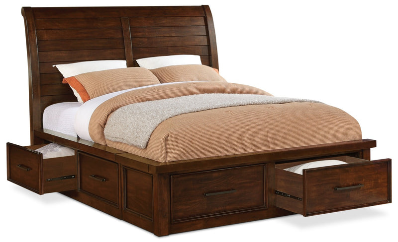 Ensemble de chambre à coucher Sonoma 7 pièces avec grand lit avec rangement sous le lit
