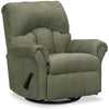 Fauteuil inclinable pivotant et coulissant 6734  en microsuède — fougère