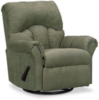 Fauteuil inclinable pivotant et coulissant 6734  en microsuède — fougère