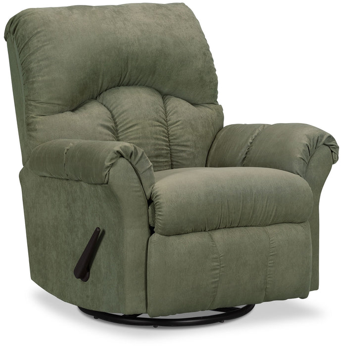 Fauteuil inclinable pivotant et coulissant 6734  en microsuède — fougère