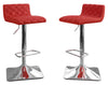 Tabouret bar réglable Coen, ensemble de 2 - rouge