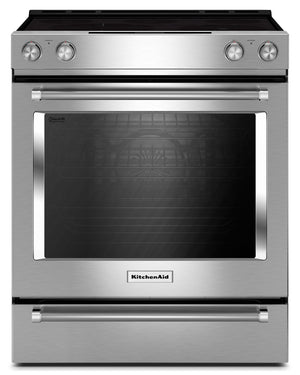 Cuisinière électrique KitchenAid de 6,4 pi³ avec technologie AquaLiftMD et autonettoyage - acier inoxydable - YKSEG700ESS