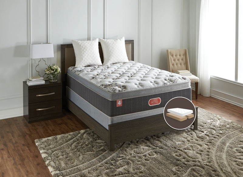 Ensemble matelas semi-ferme à Euro-plateau divisé Hotel Diamond 4 de Beautyrest pour grand lit