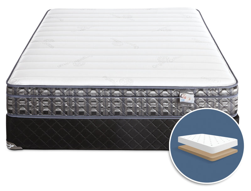 Ensemble matelas ferme à Euro-plateau à profil bas Endeavour 4 de Springwall pour lit double