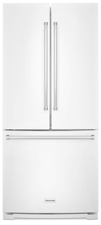  Réfrigérateur KitchenAid de 20 pi³ et de 30 po à portes françaises - blanc - KRFF300EWH