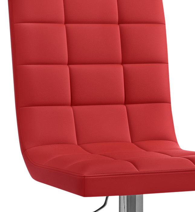 Tabouret bar réglable Axel à dossier haut, ensemble de 2 - rouge
