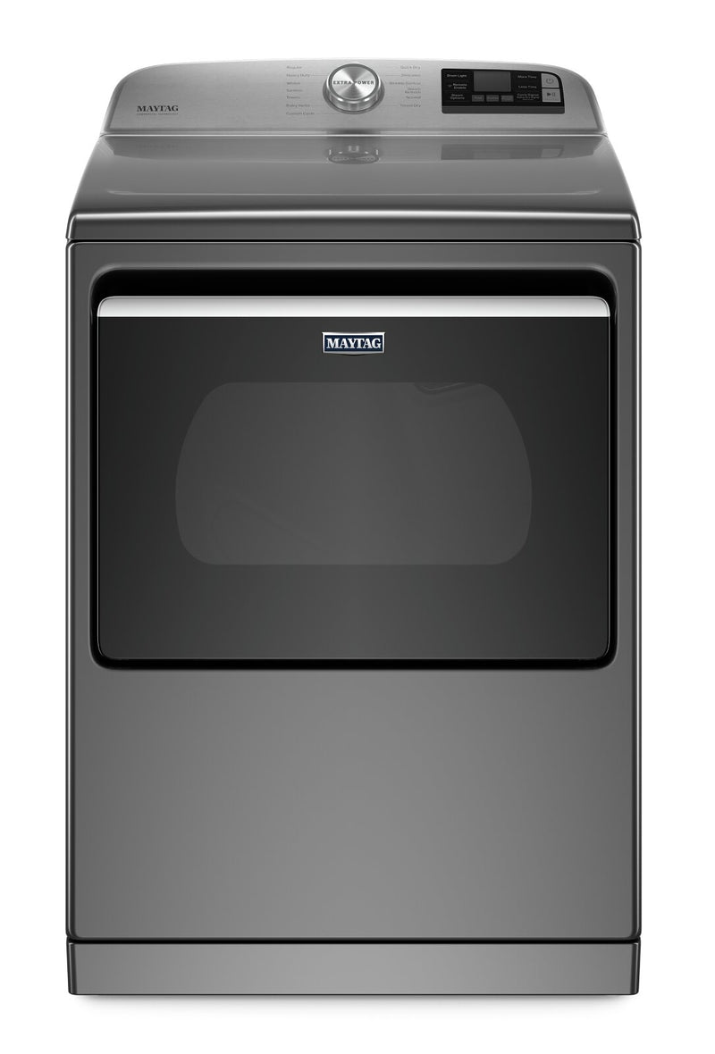 Maytag 7.4 Cu. Ft. Smart Front-Load Electric Dryer with Steam - YMED7230HC - Dryer in Metallic Slate