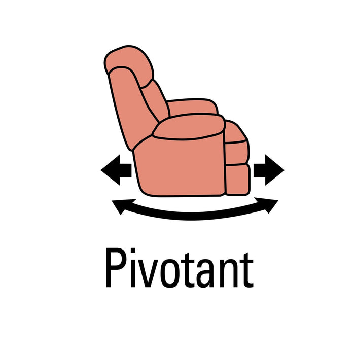 Fauteuil inclinable pivotant 4579  en tissu d'apparence cuir - fumée
