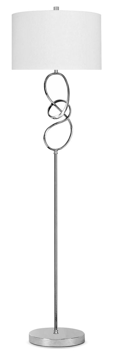 Chrome Swirl Floor Lamp