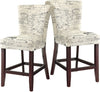 Chaise à écritures françaises de hauteur comptoir - ensemble de 2
