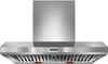 Hotte de cuisinière murale de style auvent KitchenAid de 48 po de type commercial avec lumières-réchaud – KXW9748YSS