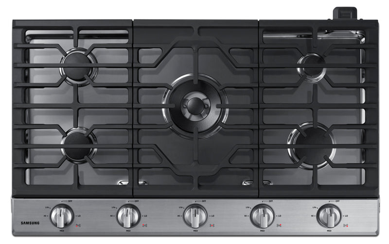 Surface de cuisson à gaz Samsung de 36 po avec brûleur double – NA36K6550TS