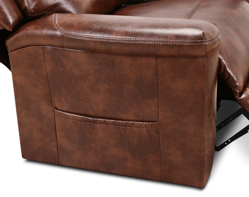 Fauteuil basculeur à inclinaison électrique 486 à 3 positions en chenille - moka
