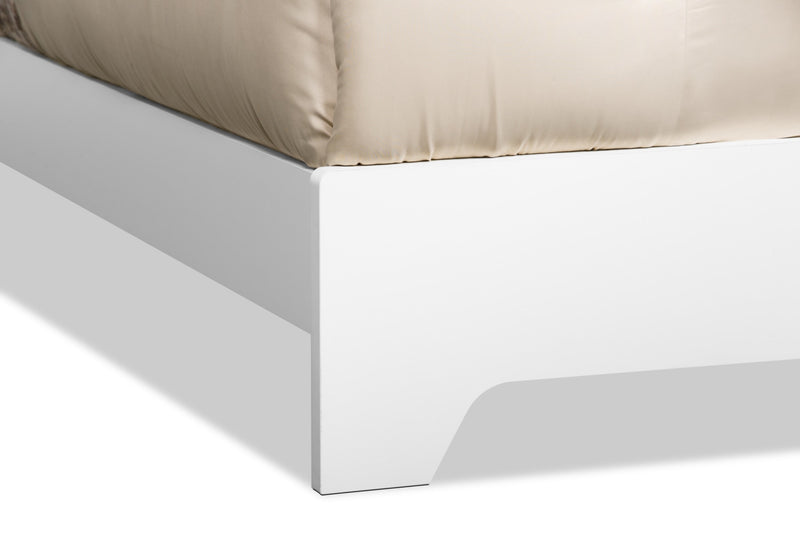 Ensemble de chambre à coucher Olivia 8 pièces avec grand lit ou lit double - blanc