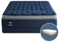 Ensemble moelleux et sommier profil bas Abbotswell Posturepedic Ultimate Sealy pour très grand lit