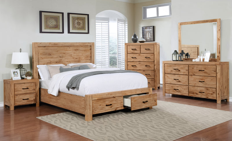 Ensemble de chambre à coucher Acadia 7 pièces avec grand lit de rangement
